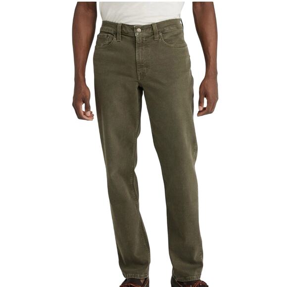 LL Bean Men’s BeanFlex Pants 42x32 Loden Green Standard Fit Straight Leg EUC - Picture 1 of 13